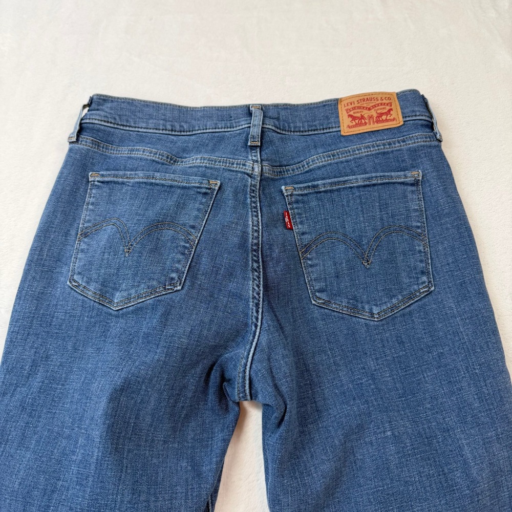 Levi's‎ Classic Straight Jeans Women 6S W28 L28 Blue Good Mid Wash Denim - Picture 13 of 14